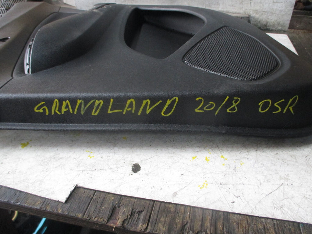VAUXHALL GRANDLAND X 2018 OSR DRIVER SIDE REAR DOOR CARD