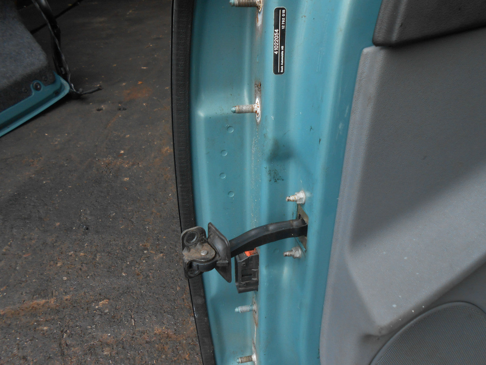 SAAB 93 2003 OSF DRIVER FRONT DOOR GLASS REGULATOR 291 GLACIER BLUE METALLIC