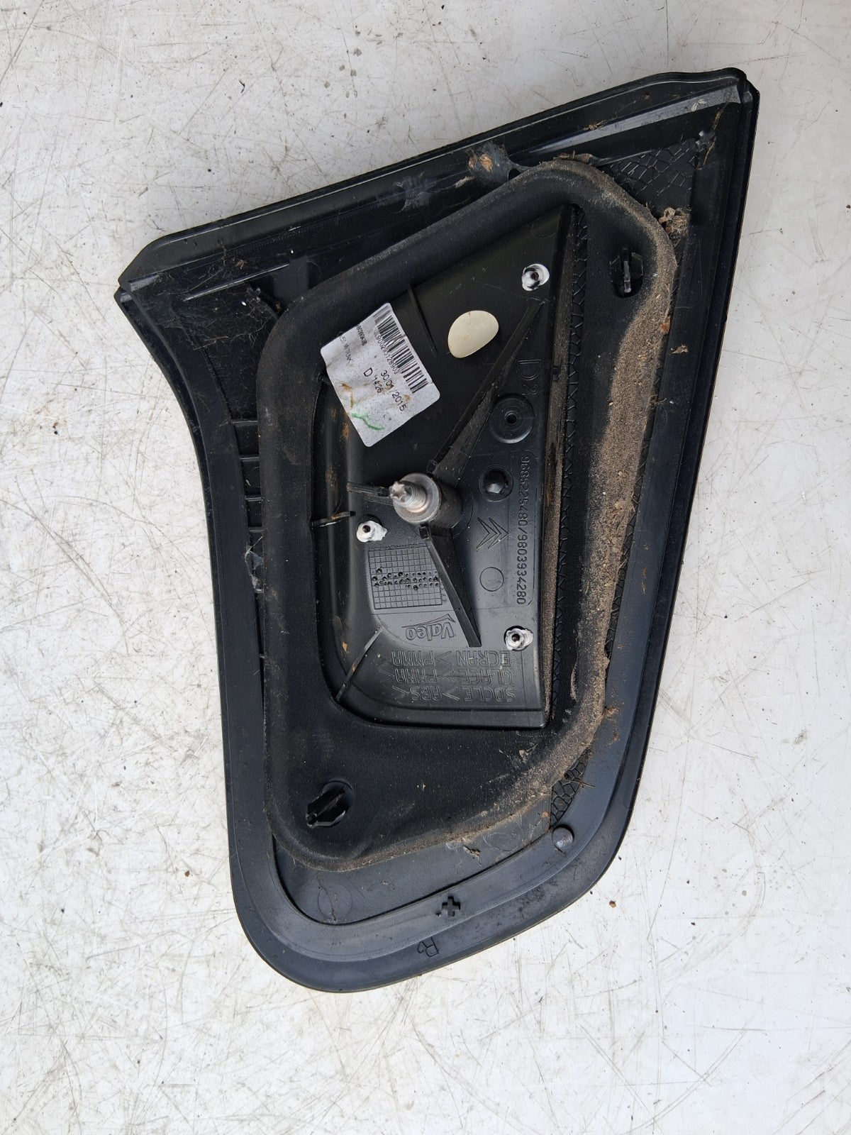 2015 CITROEN C3 OSR DRIVER SIDE REAR INNER TAIL LIGHT 9685225480