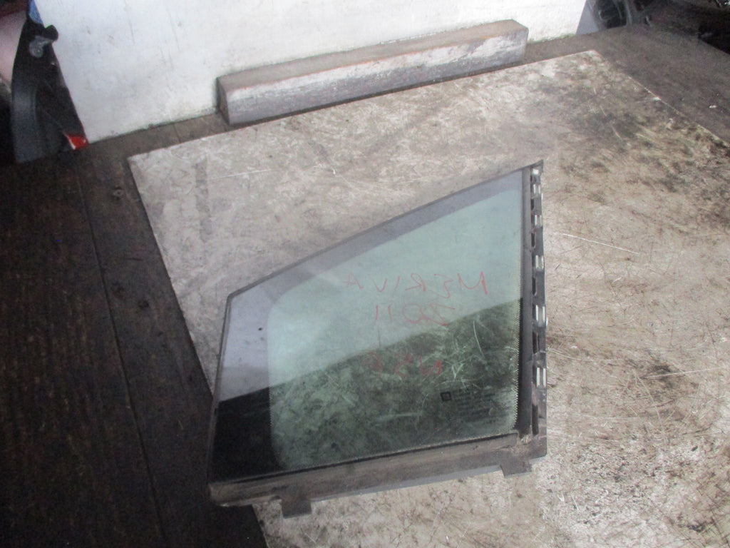 VAUXHALL MERIVA 2011 NSF PASSENGER SIDE FRONT QUARTER WINDOW GLASS