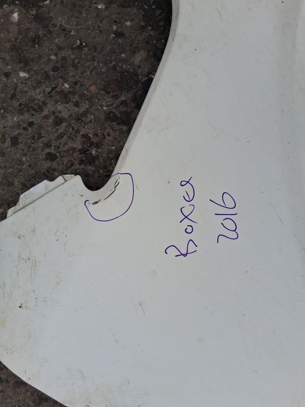 2016 PEUGEOT BOXER MK3 OSF DRIVER SIDE FRONT RIGHT WING PANEL WHITE