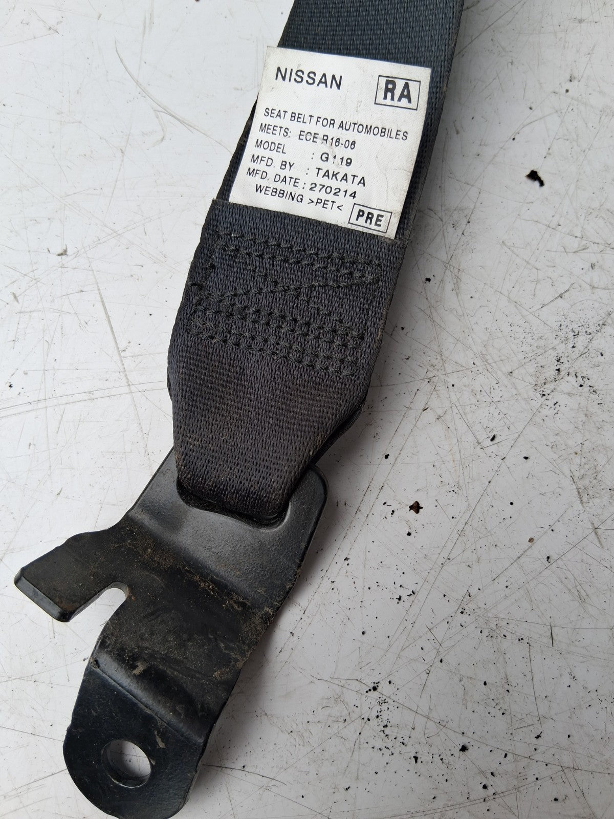 NISSAN QASHQAI MK2 2014 OSF OFF DRIVER RIGHT FRONT SEAT BELT 0589P1000220