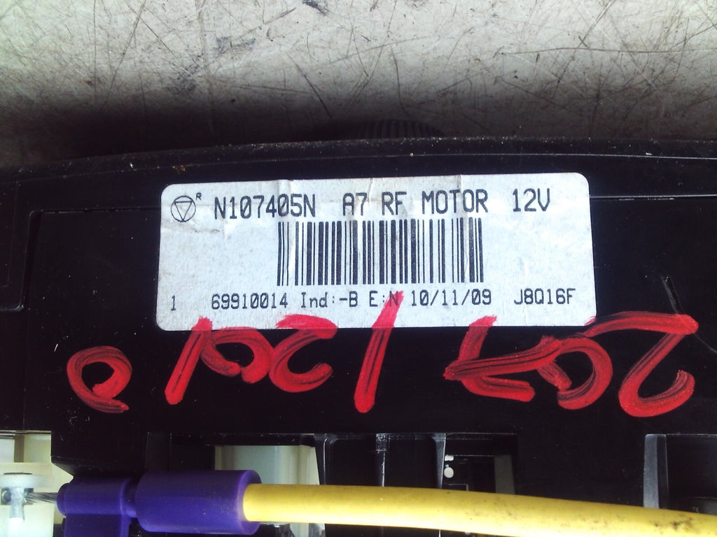 2010 PEUGOET 207 AC HEATING CONTROL SWITCH PANEL N107405N