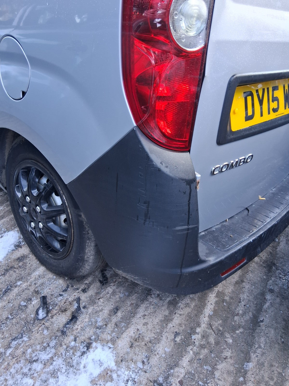 2015 VAUXHALL COMBO D COMPLETE REAR BUMPER BLACK