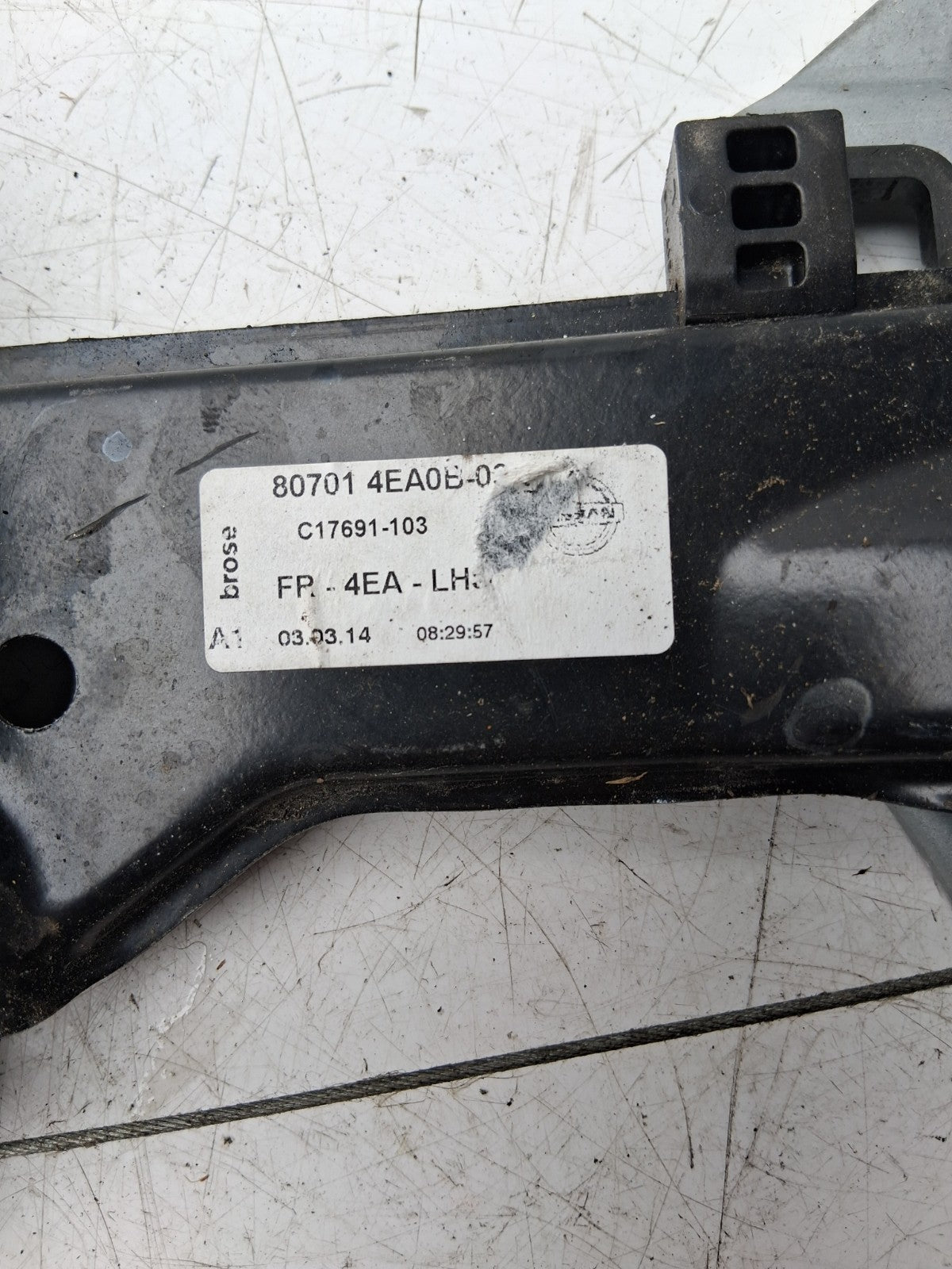 NISSAN QASHQAI MK2 2014 NSF NEAR LEFT DOOR WINDOW REGULATOR & MOTOR 807014EA0B03
