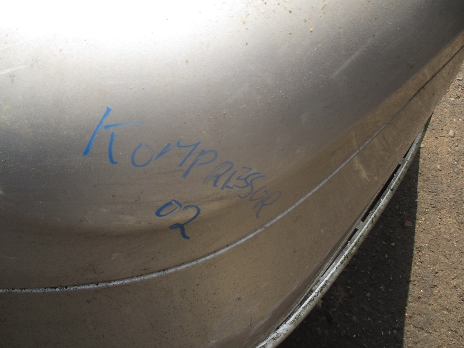 2002 MERCEDES C CLASS COUPE CL203 REAR BUMPER SILVER