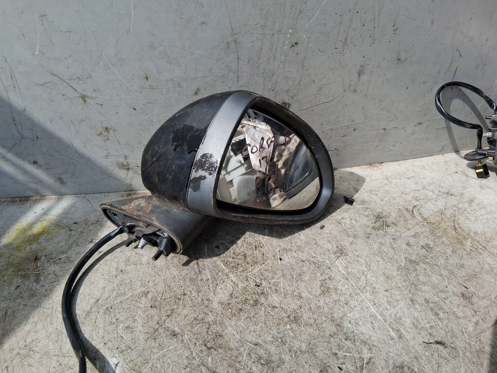 2012 VAUXHALL CORSA D OS DRIVER SIDE FRONT RIGHT WING MIRROR BLACK 468435664