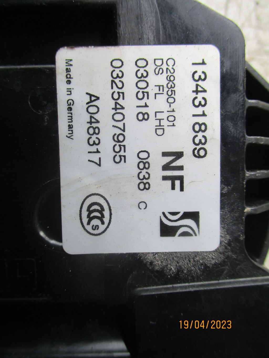 2018 VAUXHALL CORSA E NSF PASSENGERS FRONT DOOR LOCK 13431839
