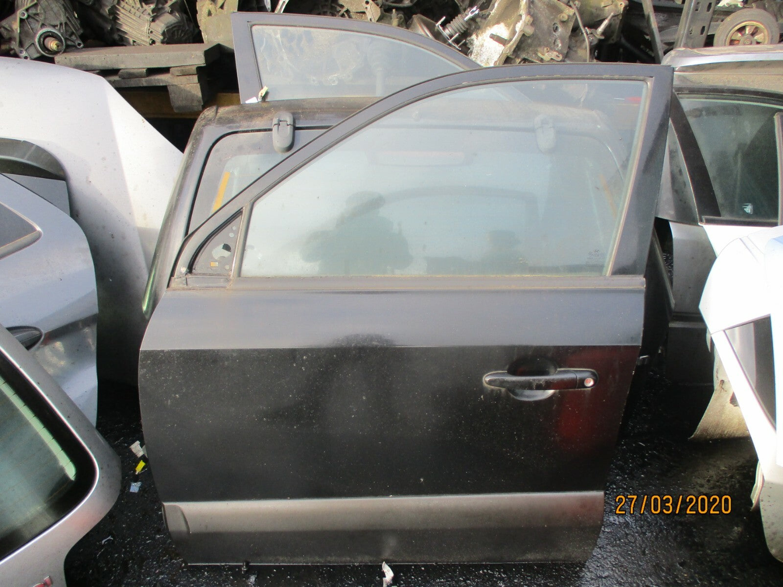 HYUNDAI TUCSON 2006 NSF COMPLETE PASSENGER SIDE FRONT DOOR BLACK