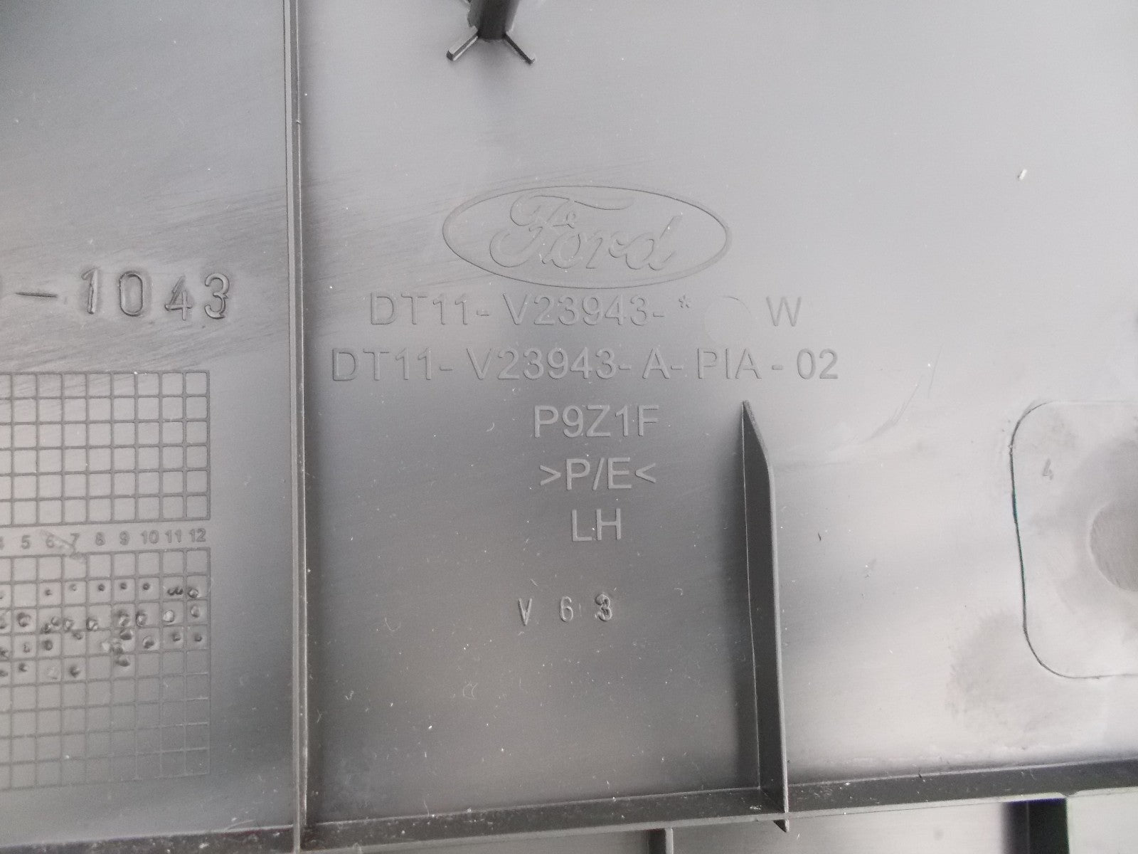 2016 FORD TRANSIT CONNECT NSF PASSENGER SIDE FRONT DOOR CARD DT11V23943AN1FPI