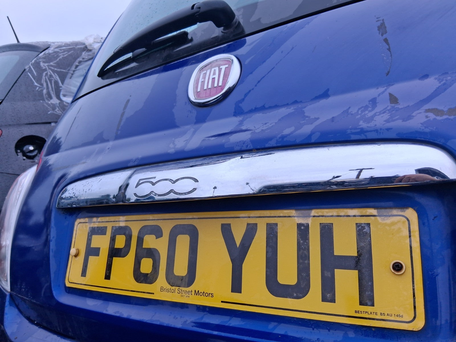 2010 FIAT 500 LOUNGE MK1 COMPLETE TAILGATE BOOT LID BLU MAGNETICO 599/A