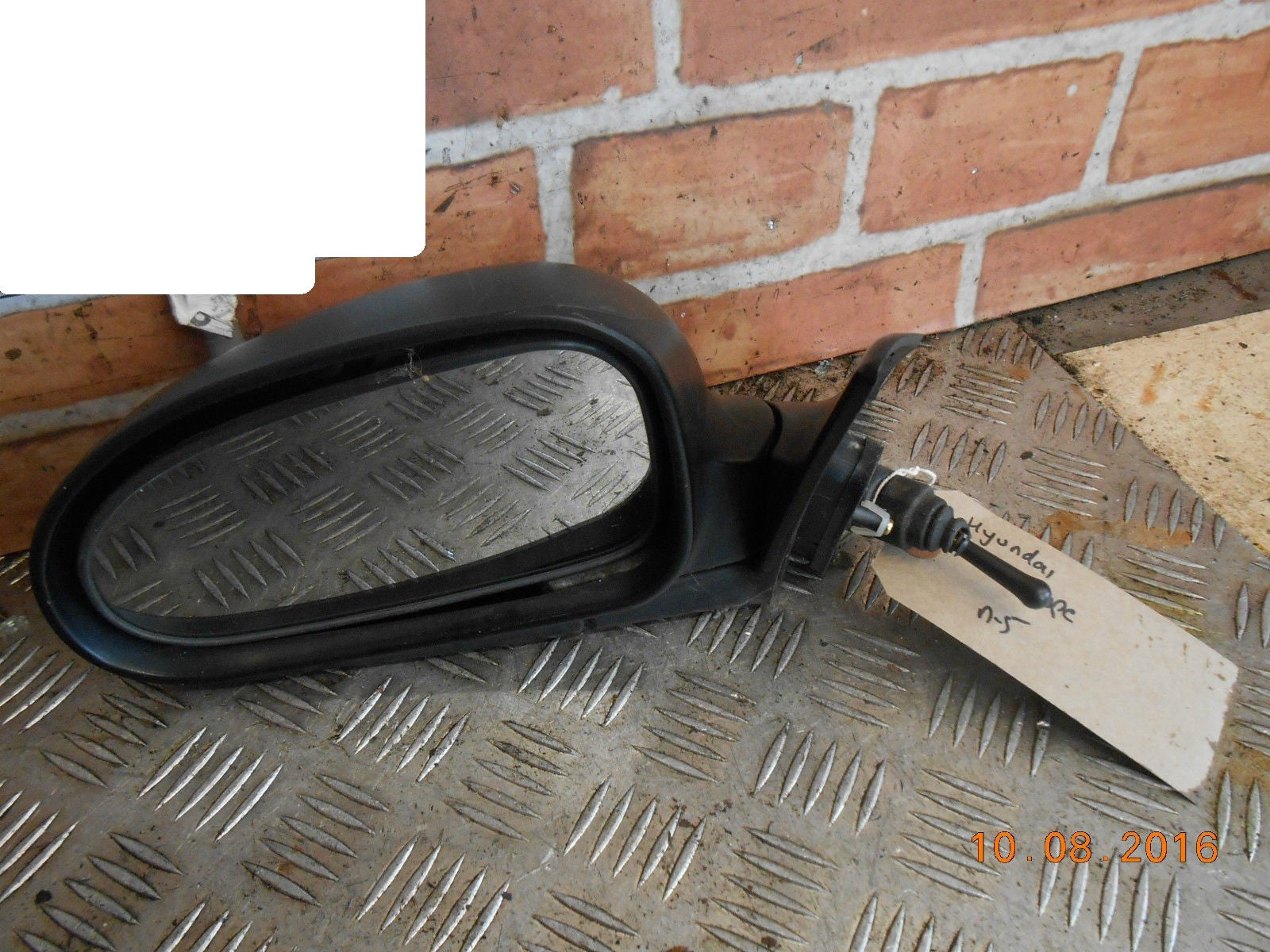 HYUNDAI COUPE 2000 RD2 NS PASSENGER SIDE MANUAL DOOR WING MIRROR BLACK