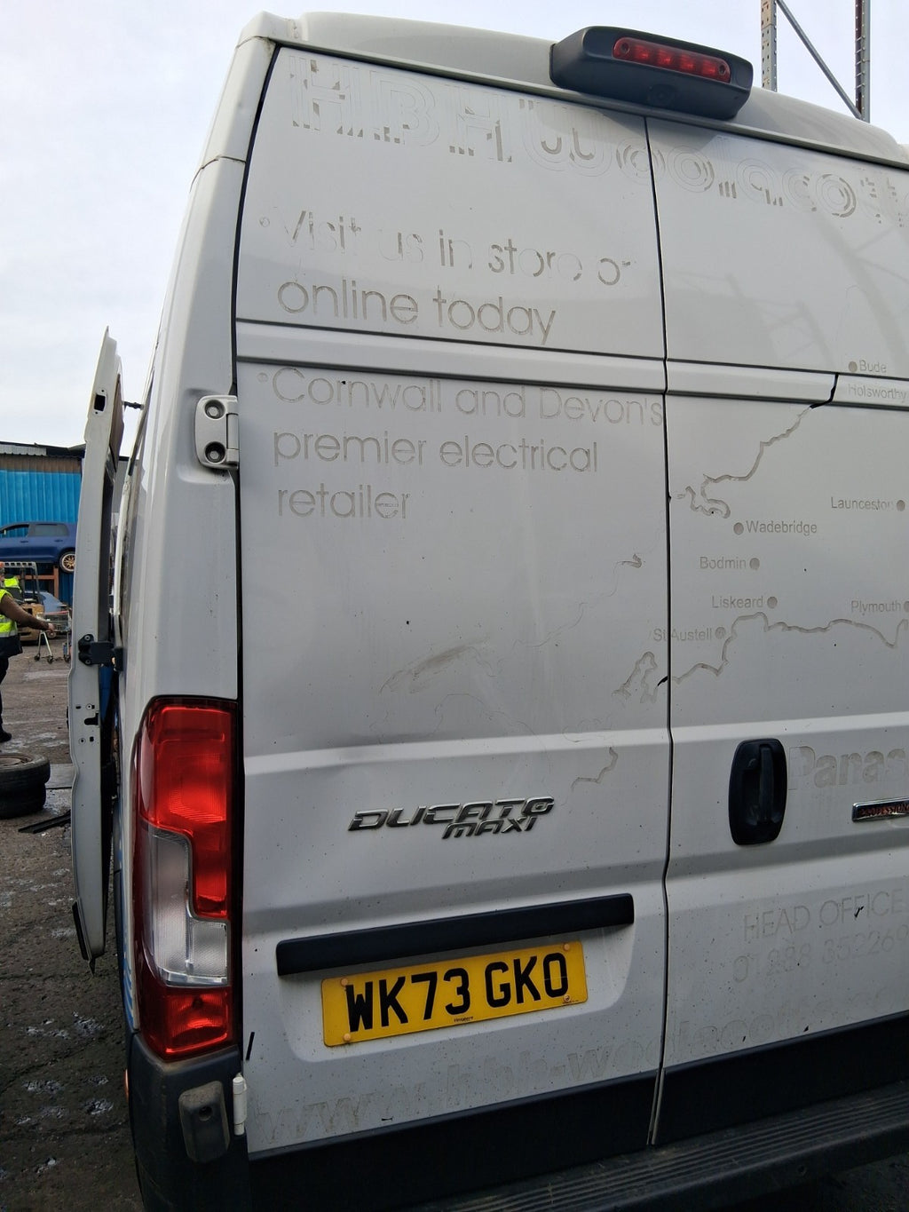 2023 FIAT DUCATO MK3 NSR PASSENGER SIDE REAR LEFT QUARTER PANEL
