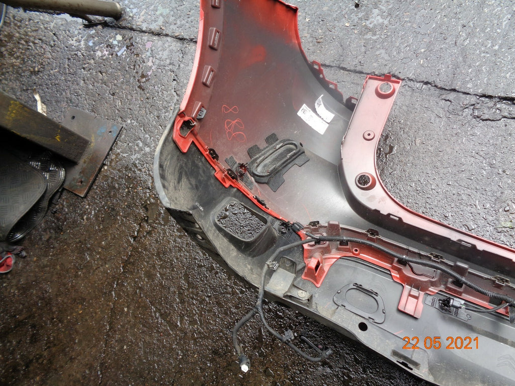 CITROEN C5 AIRCROSS 2019 REAR BACK PLASTIC BUMPER IN RED WITH SOME TRIMS