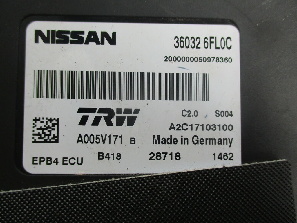 NISSAN QASHQAI J11 MK2 PARKING BRAKE CONTROL MODULE ECU 360326FL0C