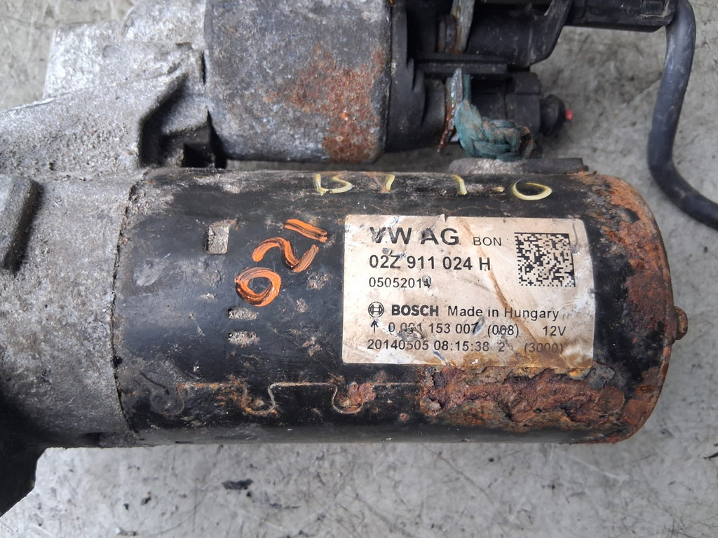 2014 VW VOLKSWAGEN PASSAT B7 1.6 DIESEL STARTER MOTOR 02Z911024H