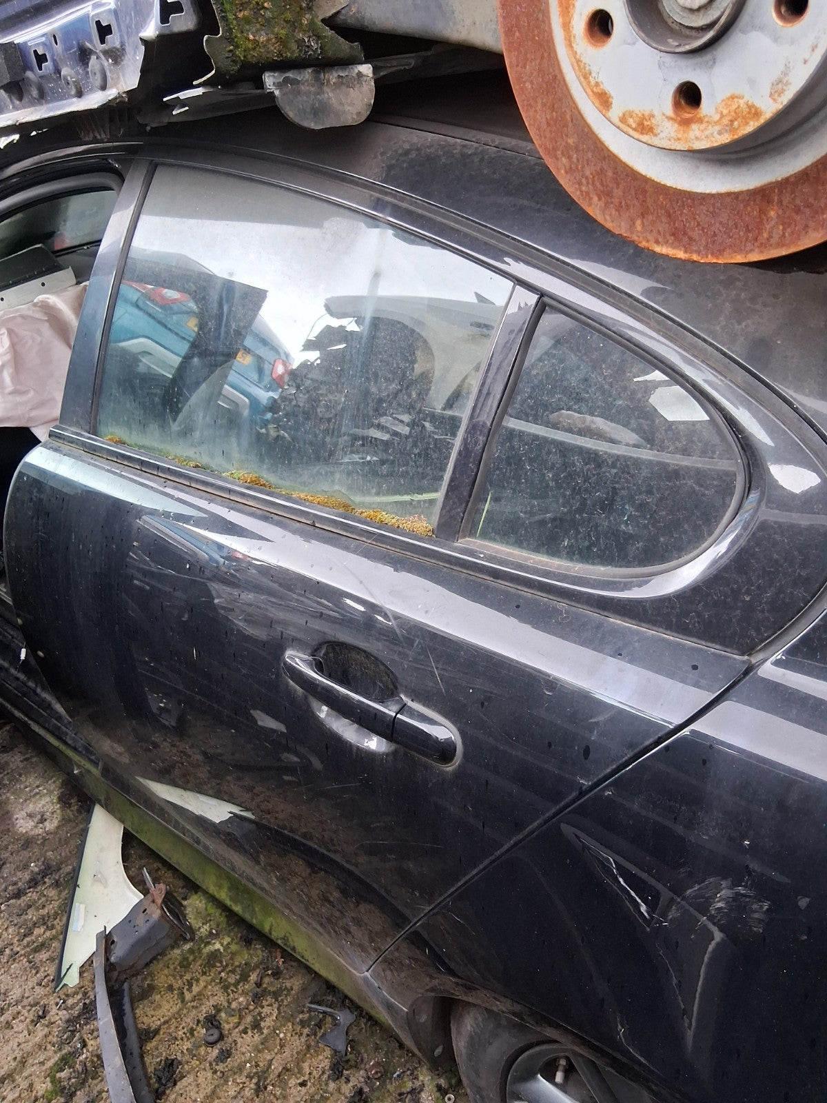 2015 JAGUAR XF X250 FACELIFT NSR PASSENGER SIDE REAR LEFT DOOR SHELL BLACK