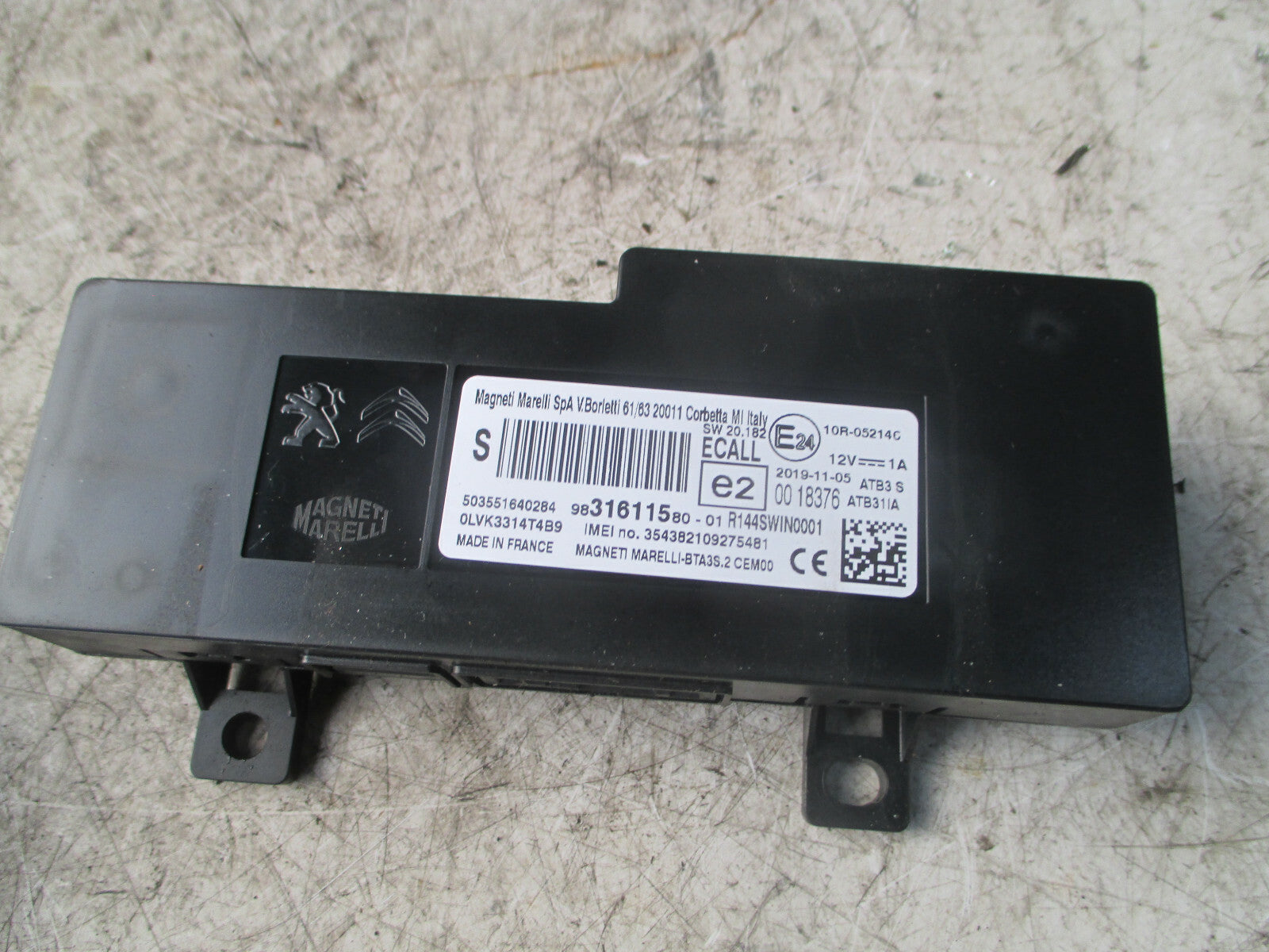 VAUXHALL CORSA F 2020 BLUETOOTH CONTROL MODULE 9831611580
