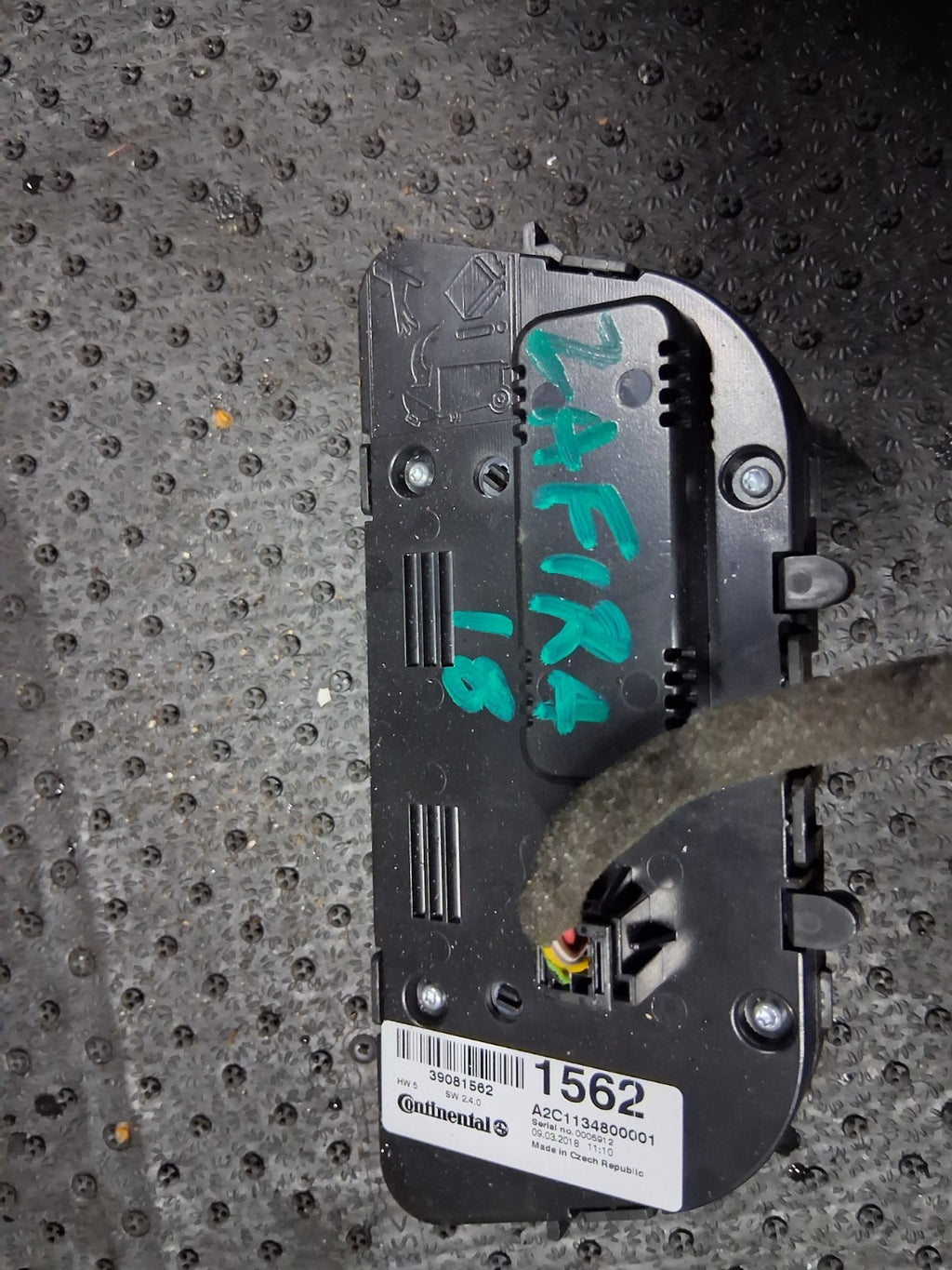 2018 VAUXHALL ZAFIRA C AC HEATER CLIMATE CONTROL SWITCH PANEL 39081562