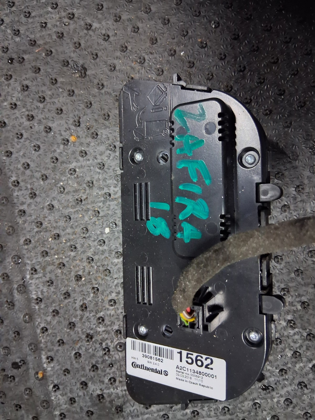 2018 VAUXHALL ZAFIRA C AC HEATER CLIMATE CONTROL SWITCH PANEL 39081562