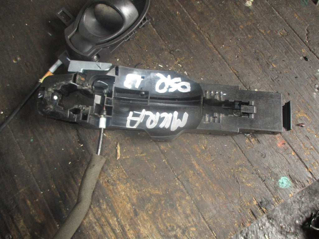 NISSAN MICRA 2013 OSR DRIVER SIDE REAR DOOR LOCK MECHANISM & HANDLE