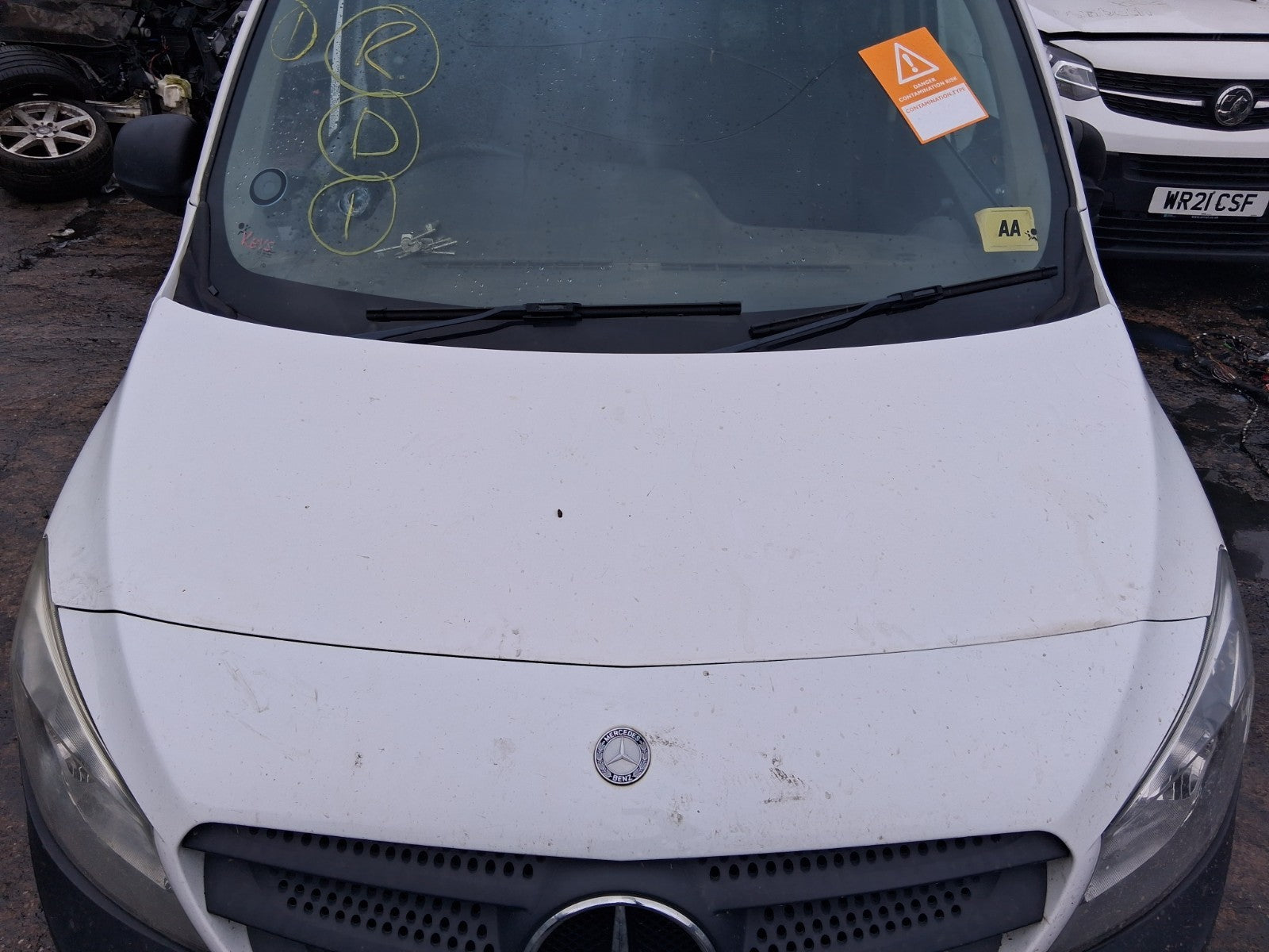 2016 MERCEDES CITAN W415 FRONT HOOD BONNET PANEL WHITE