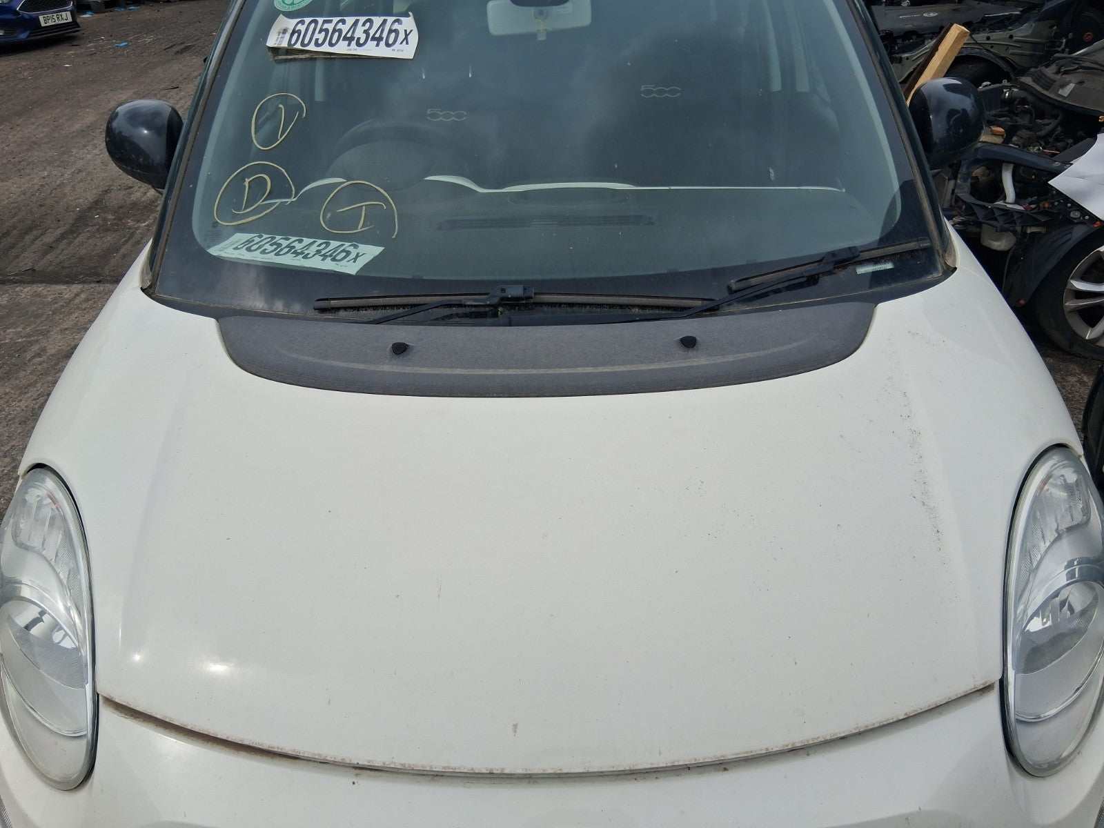 2019 FIAT 500L HATCHBACK FRONT BONNET HOOD PANEL WHITE BIANCO GELATO 934/A