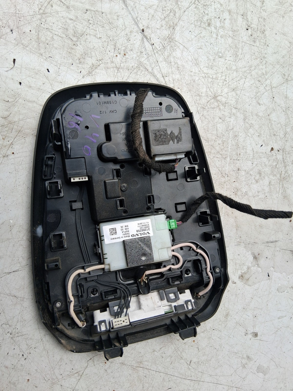 2016 VOLVO V40 FRONT INTERIOR ROOF READING LIGHT LAMP