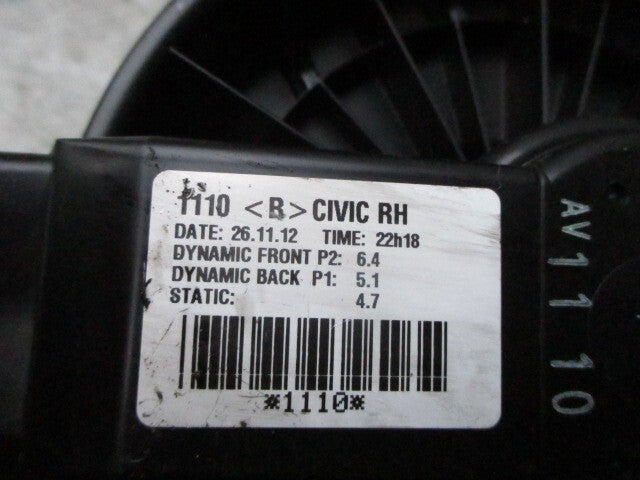 2013 HONDA CIVIC MK9 HEATER BLOWER MOTOR FAN UNIT
