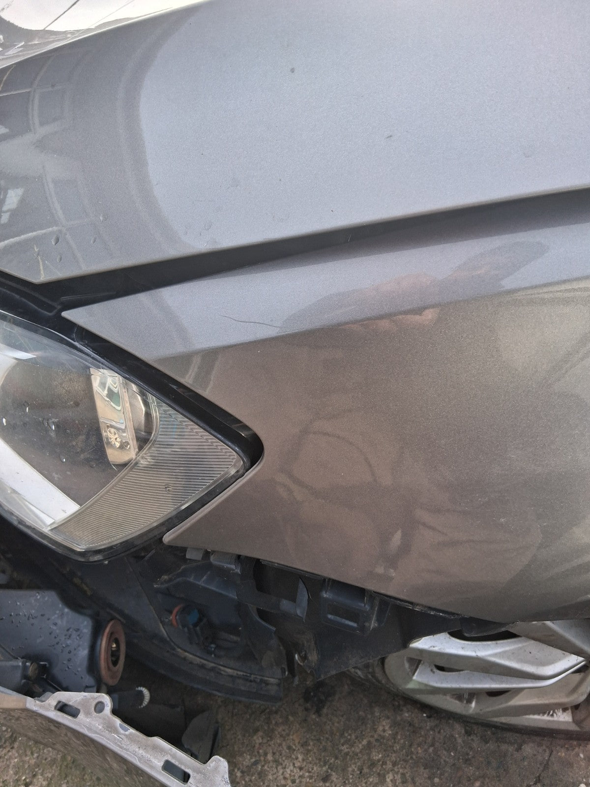 2016 VOLKSWAGEN GOLF MK7 NSF PASSENGER SIDE FRONT LEFT WING PANEL GREY LA7N