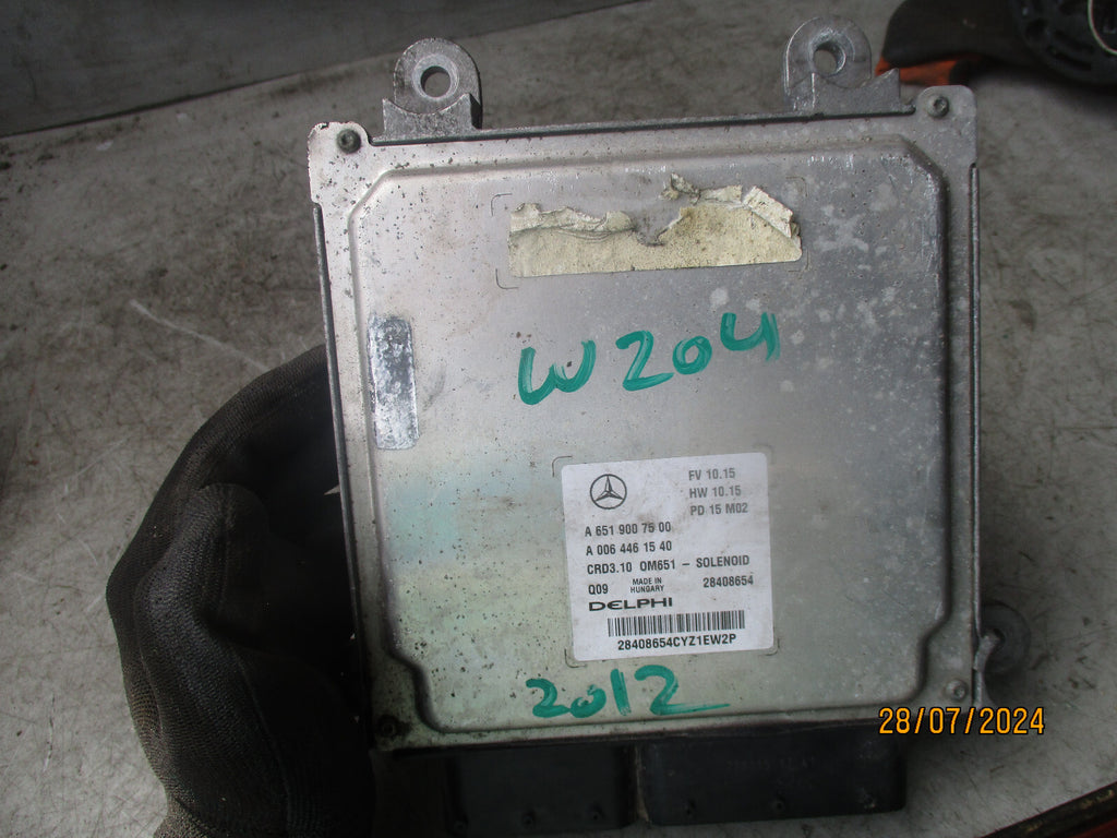 2012 MERCEDES C CLASS W204 2.1 DIESEL ECU ENGINE CONTROL MODULE A6519007500