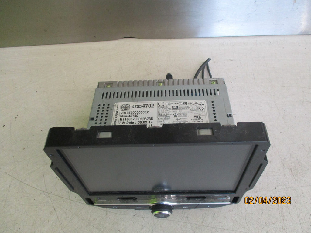 VAUXHALL CORSA E 2018 RADIO SAT NAV DISPLAY SCREEN HEAD UNIT 42554702