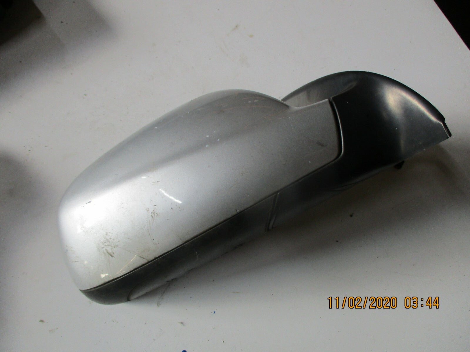 PEUGEOT 307 MK1 2002 OS DRIVER SIDE ELECTRIC DOOR WING MIRROR SILVER 96577211XT