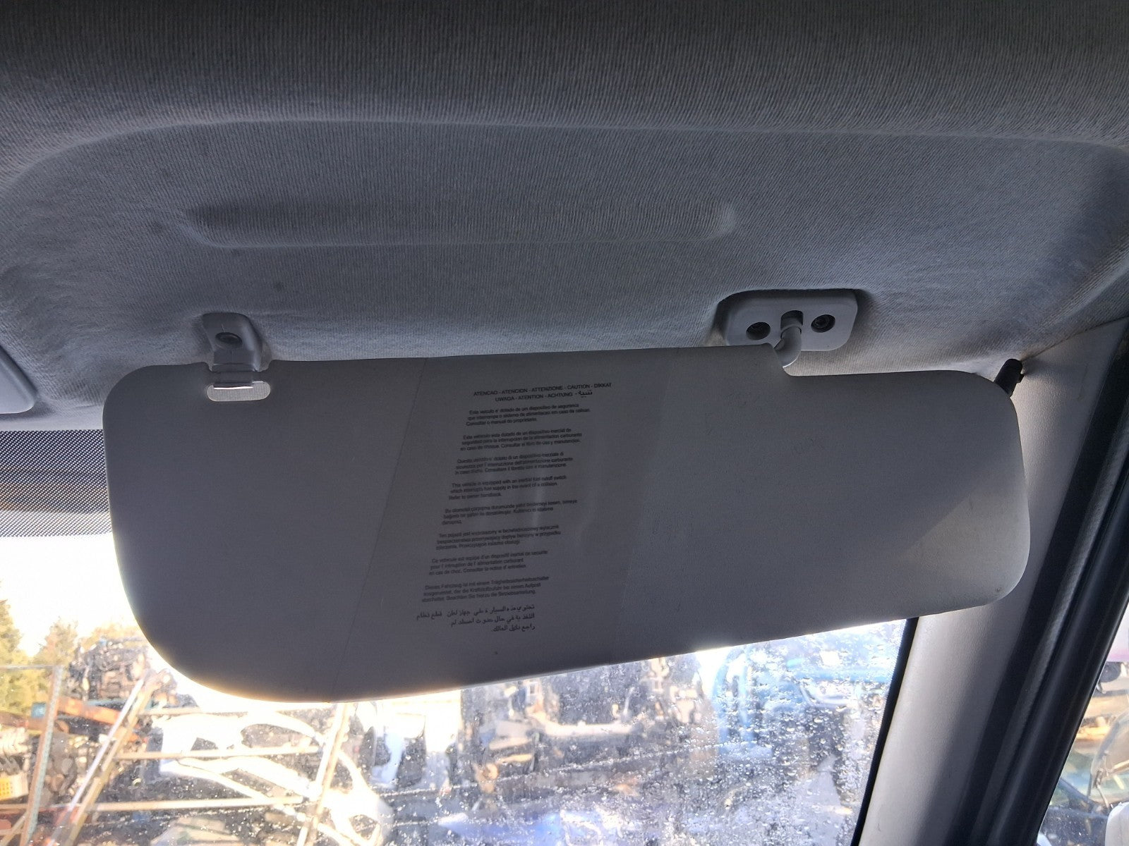 2015 VAUXHALL COMBO D OSF DRIVER SIDE FRONT RIGHT SUN VISOR SHADE