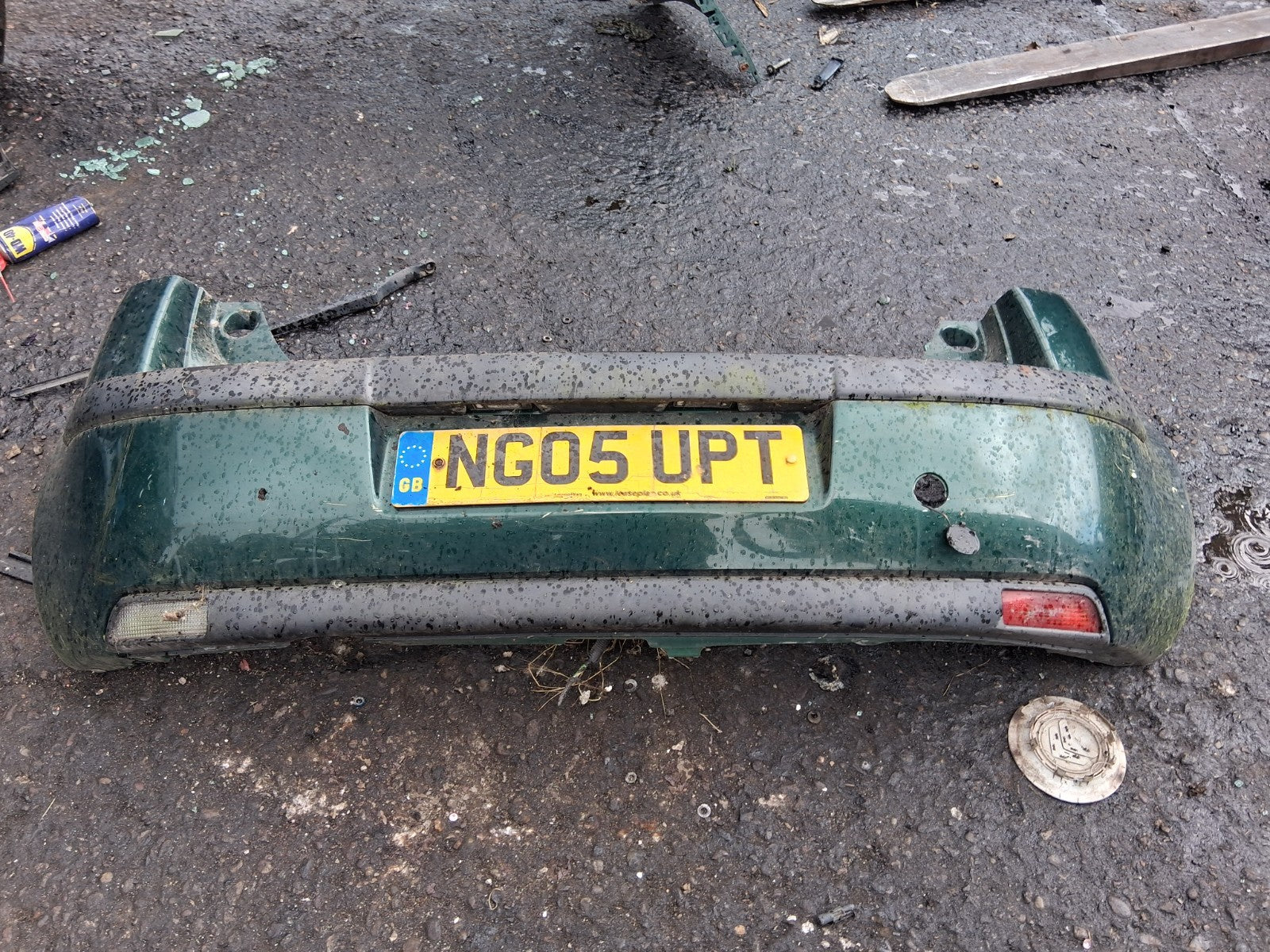 CITROEN C4 2005 MK1 5 DOOR REAR BUMPER COMPLETE GREEN