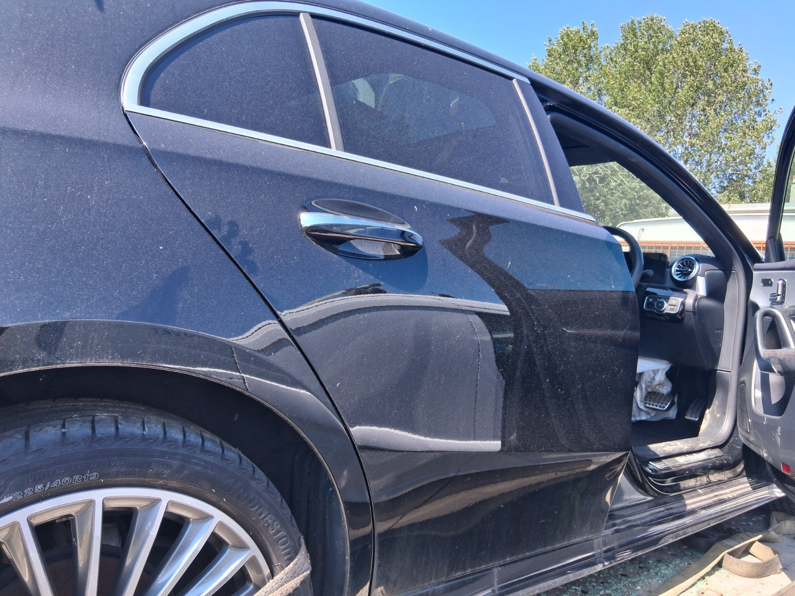 2023 MERCEDES A CLASS AMG W177 HATCH OSR DRIVER REAR BARE DOOR COSMOS BLACK 191