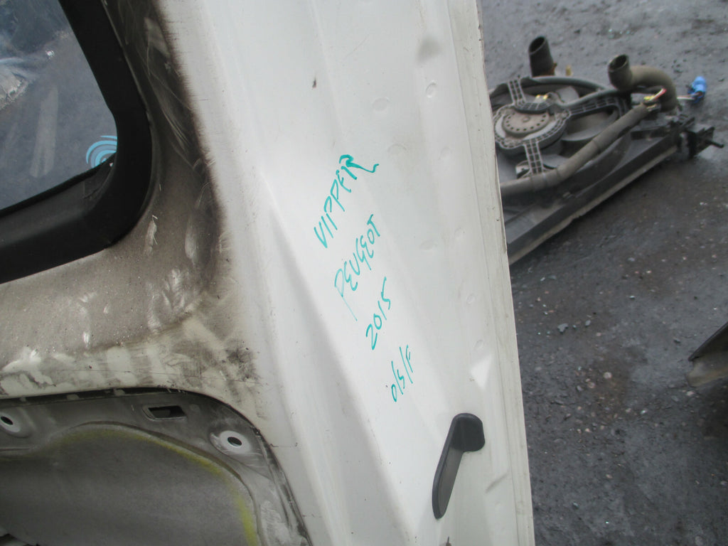 2015 PEUGEOT BIPPER OSF DRIVER SIDE FRONT DOOR BARE WHITE