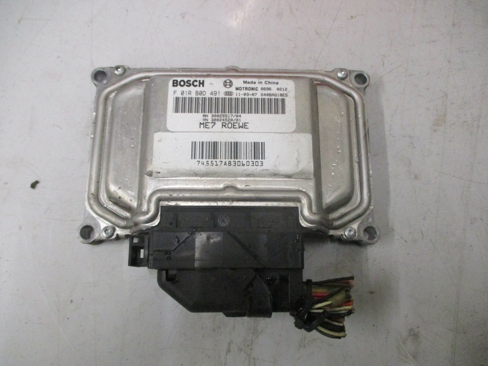 MG MG6 GT TURBO 1.8 160HP 2012 ECU ENGINE CONTROL UNIT F01RB0D491 30025517/04