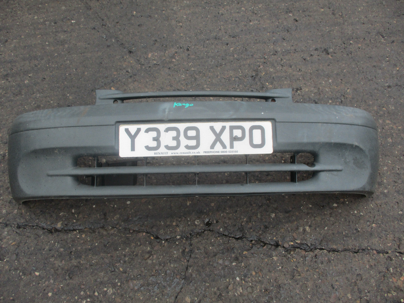 RENAULT KANGOO MK1 FRONT BUMPER PLASTIC BLACK COMPLETE