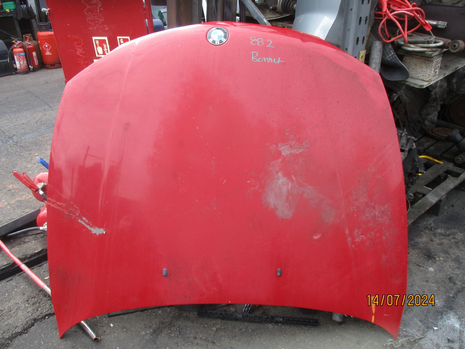 BMW 1 SERIES 2009 E82 FRONT BONNET HOOD RED