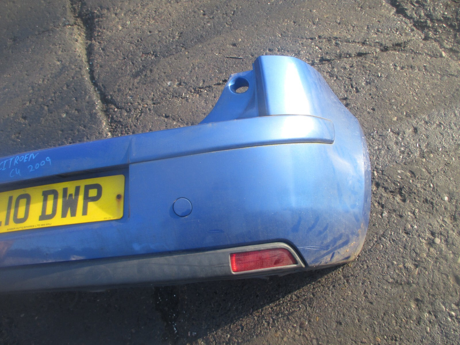 CITROEN C4 2009 REAR COMPLETE BUMPER BLUE