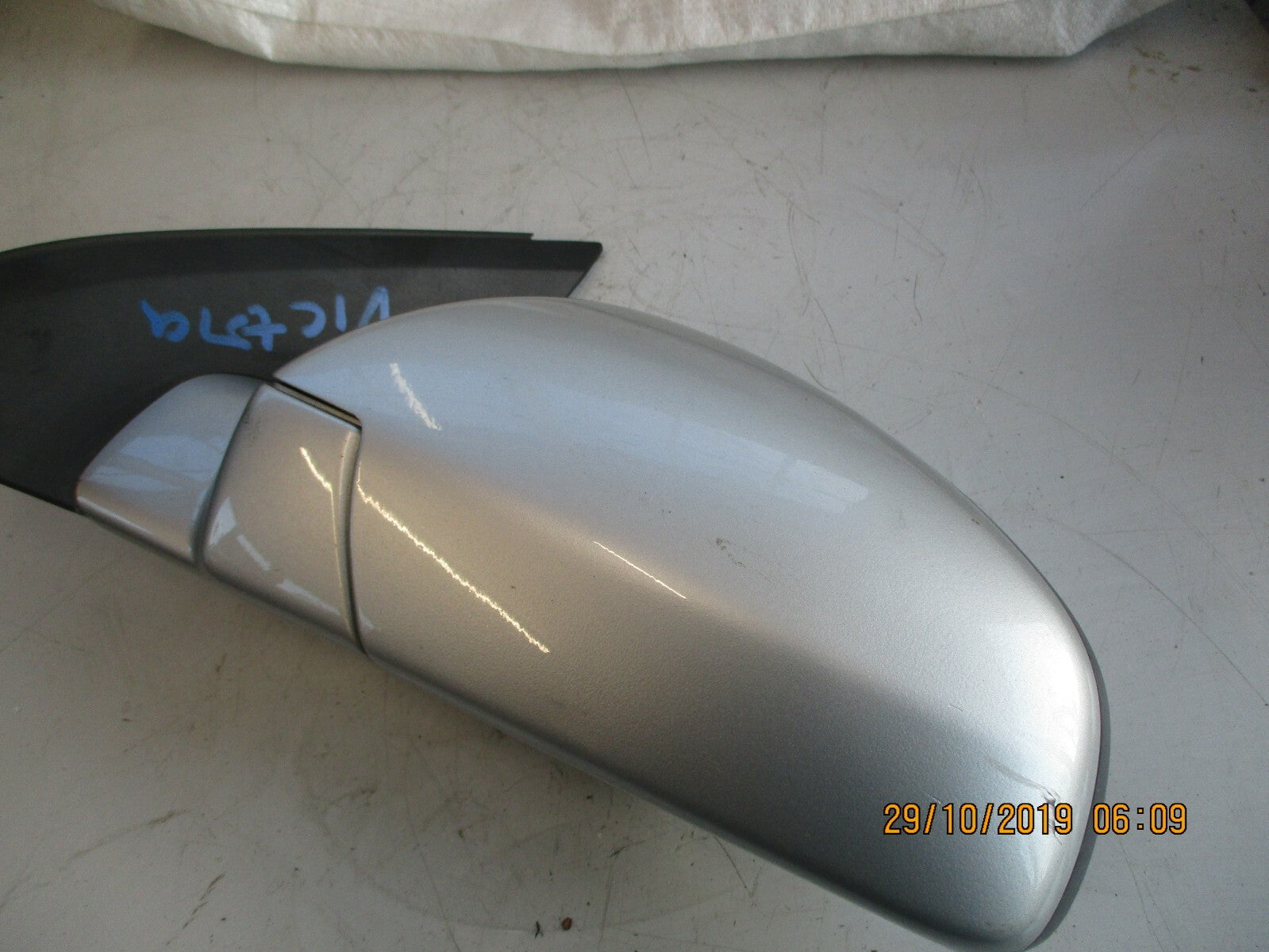 VAUXHALL VECTRA C 2005 NS PASSENGER ELECTRIC DOOR WING MIRROR SILVER 24436149