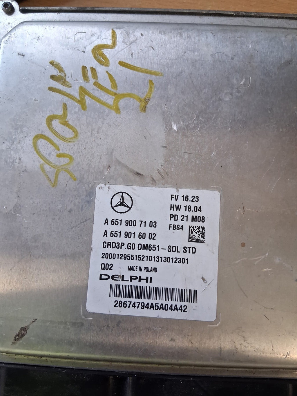 2023 MERCEDES SPRINTER W907 ECU ENGINE CONTROL UNIT A6519007103
