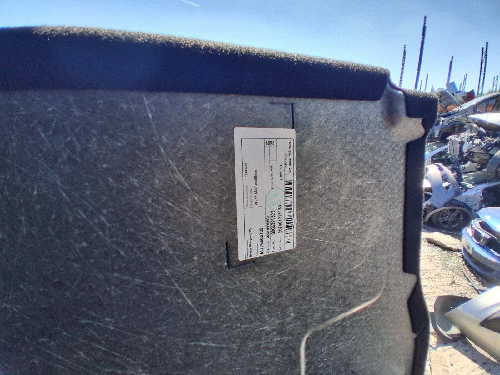 2023 MERCEDES BENZ A CLASS W177 REAR BOOT FLOOR CARPET A1776808705