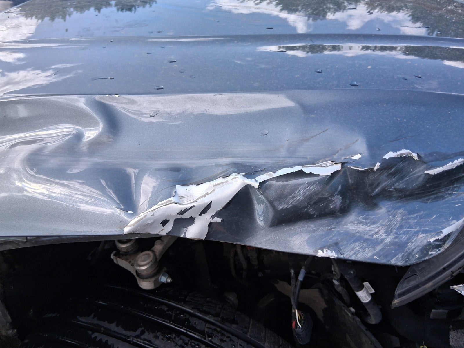 2019 AUDI Q5 FY FRONT BONNET HOOD PANEL DAMAGED MONSOON GREY METALLIC LX7R