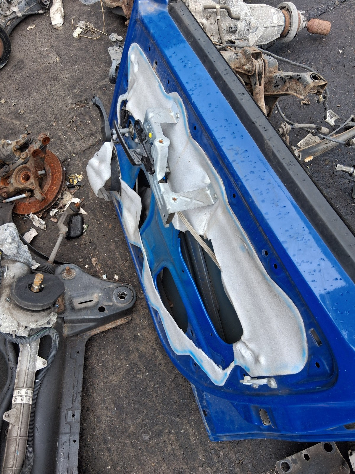 2015 PEUGEOT BIPPER OSF DRIVER SIDE FRONT BARE DOOR BLUE