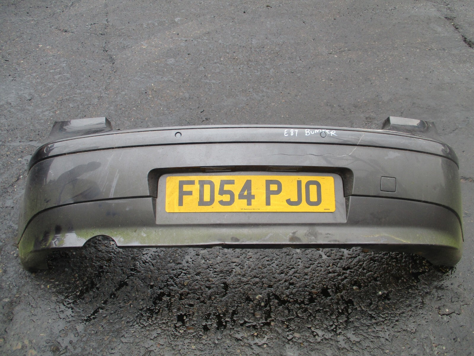 BMW 1 SERIES E87 2007 REAR COMPLETE BUMPER IN GREY