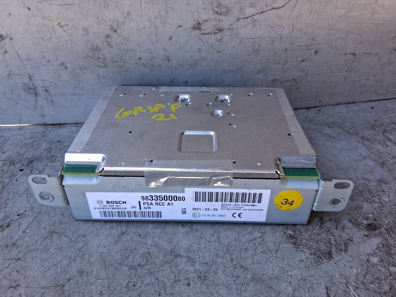 VAUXHALL CORSA F 2021 CD PLAYER RADIO STEREO HEAD UNIT 9833500080