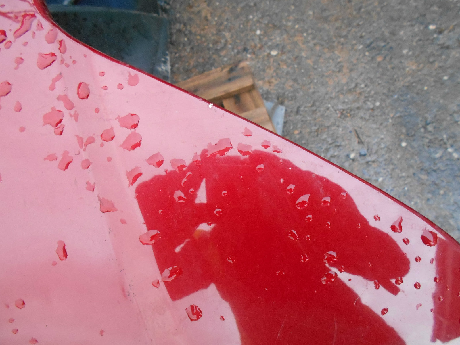 CITROEN C5 2005 BONNET KKQD ROUGE PROFOND MICA RED