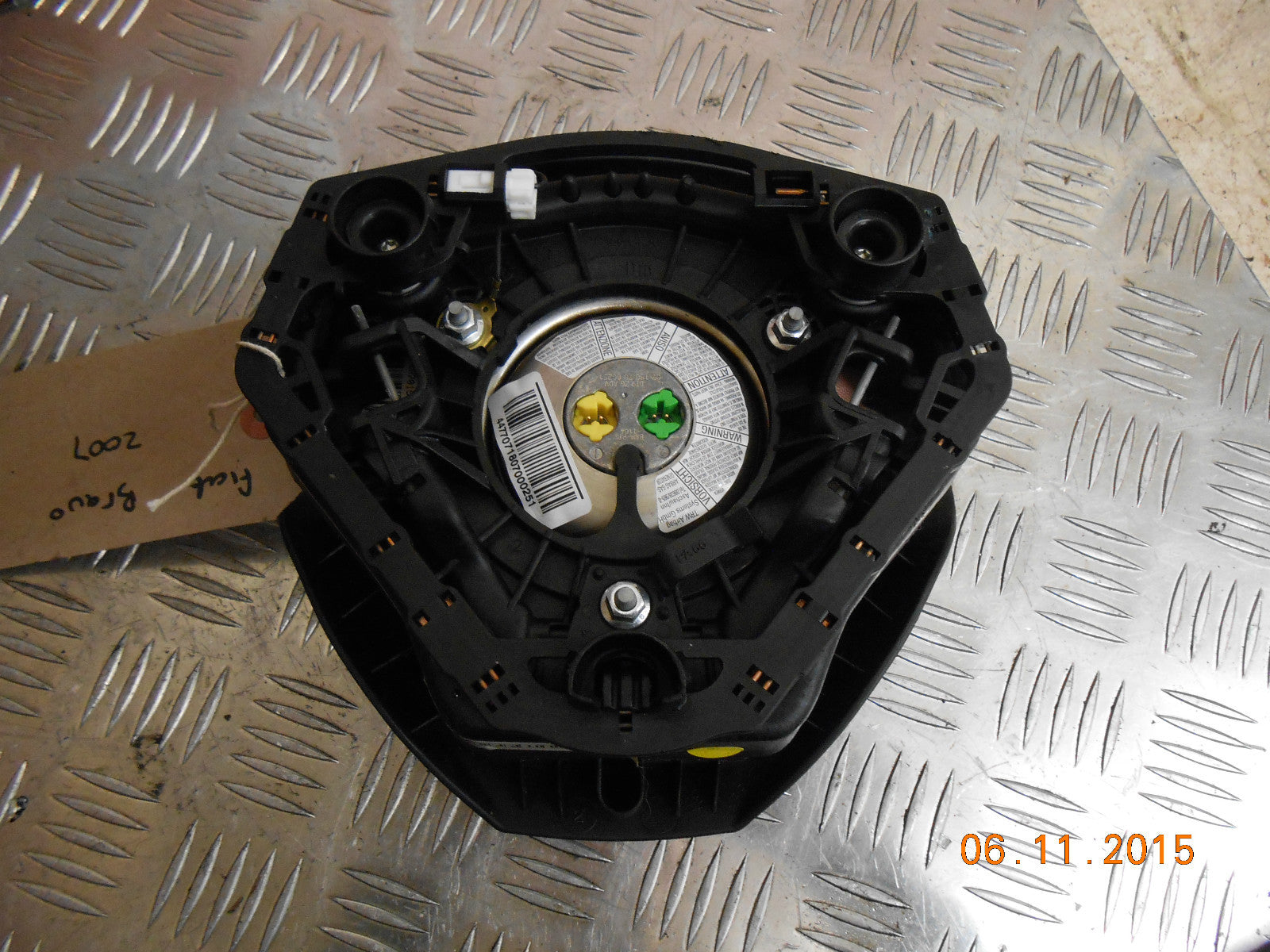 FIAT BRAVO MK2 2007 OS DRIVER SIDE STEERING WHEEL SAFETY BAG UNIT 07354615250